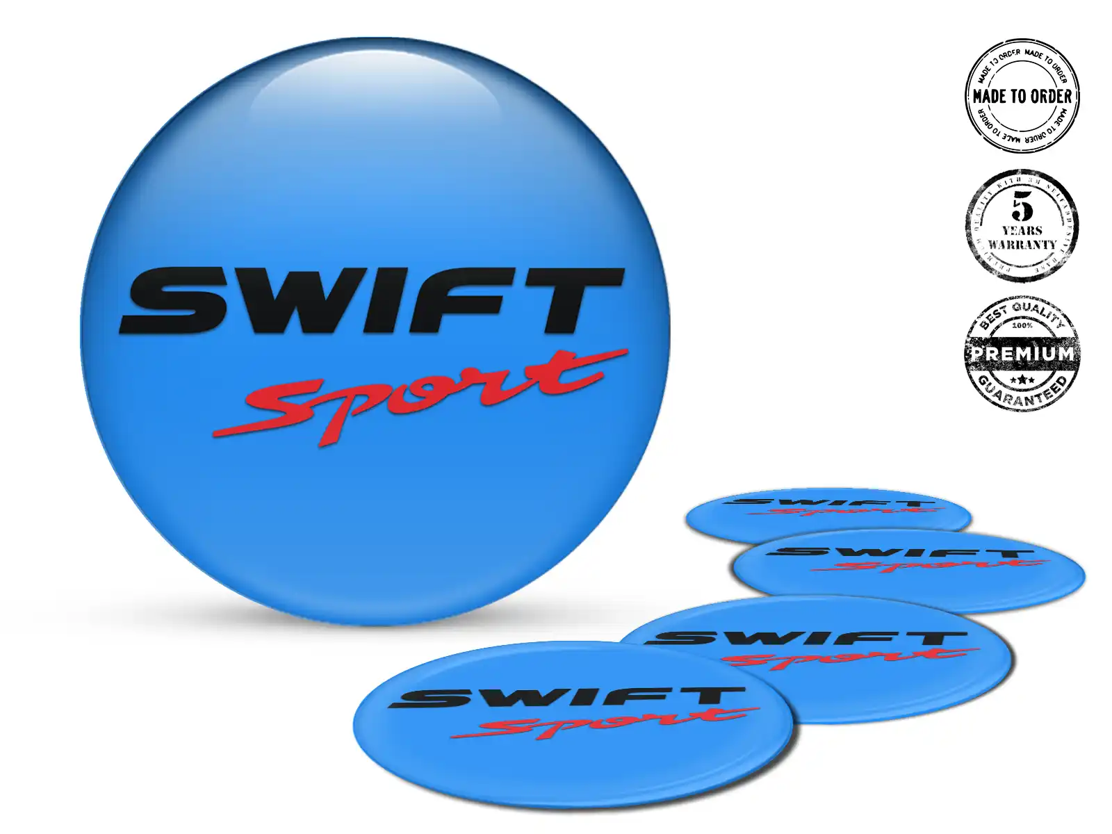 Suzuki Hub Cap Sticker Style High-Quality Domed Labels